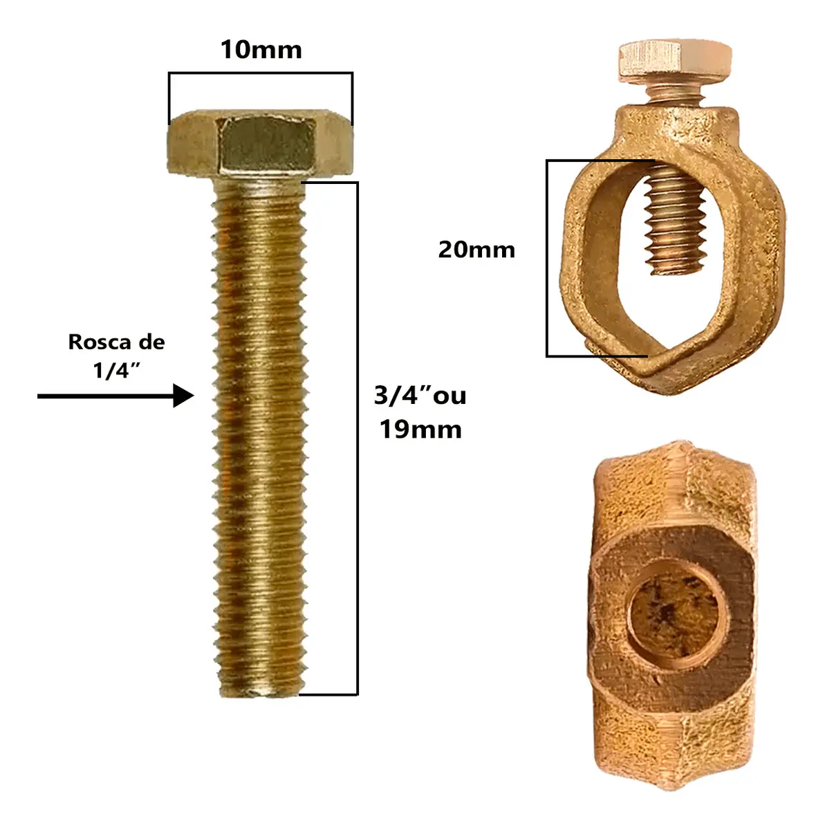 CONECTOR P/HASTE DE COBRE 5/8 UN - 4