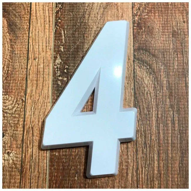 NUMERO P/CASA ABS BRANCO N.4 UN