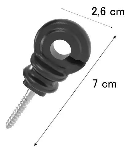 ISOLADOR P/CERCA ELETRICA GANCHO 7CM - 2
