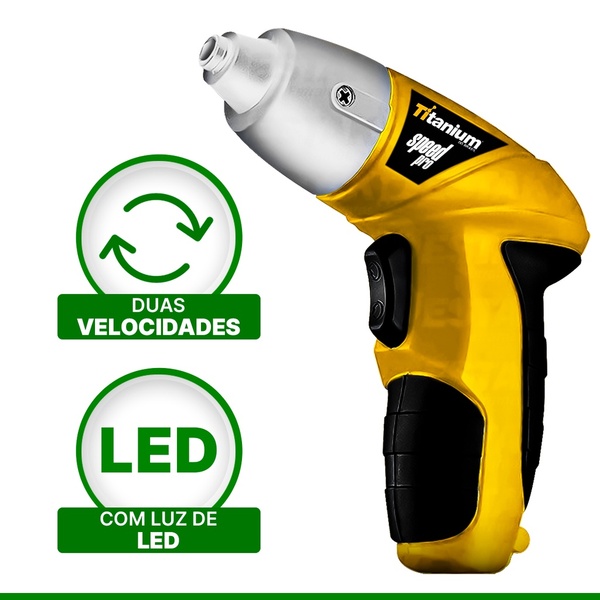 Parafusadeira a Bateria 4,8V Bivolt, da marca Titanium - 2