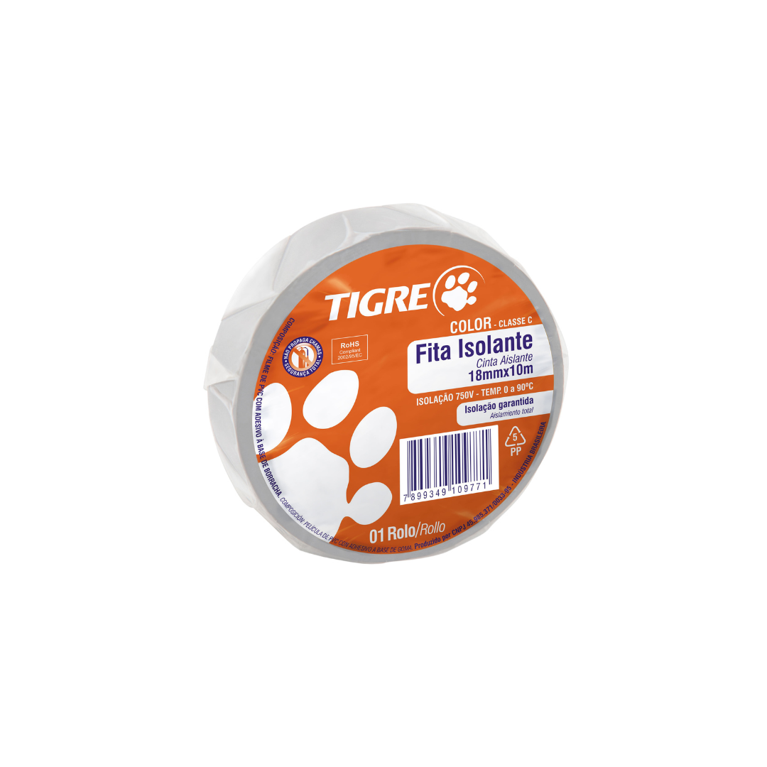 Fita Isolante de 10metros, da marca Tigre, na cor Branca - 2